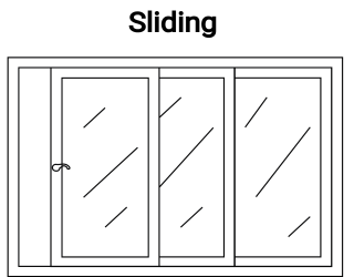 Wooden Sliding Window Illustration